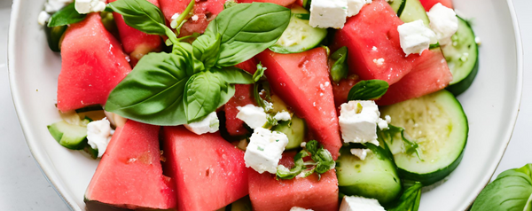 Jukes 8 paired with Watermelon, Cucumber & Feta Salad